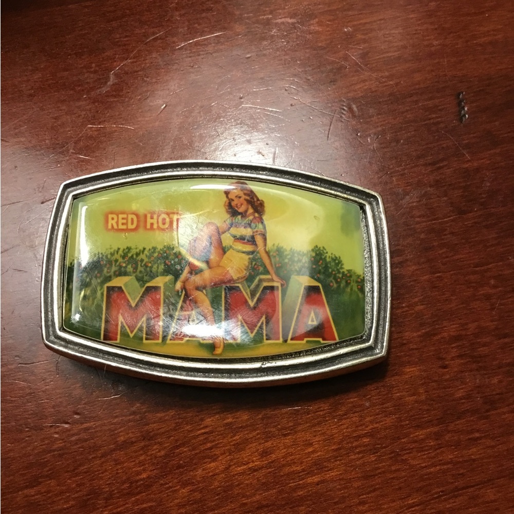Red Hot Mama Belt Buckle